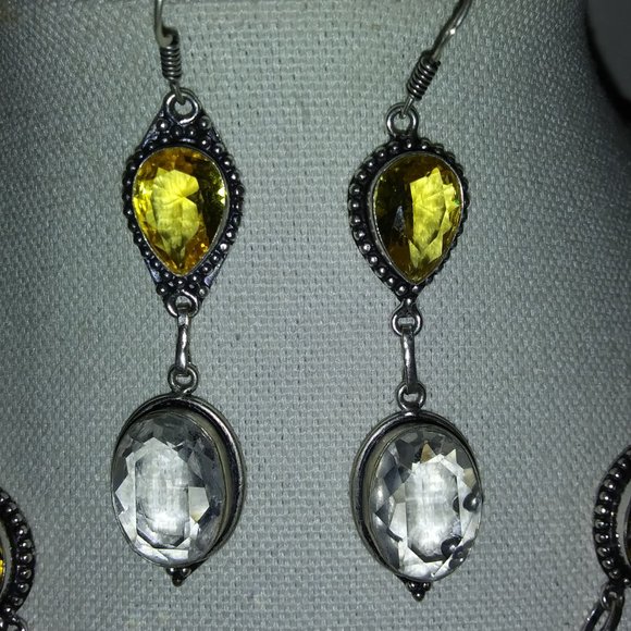 VINTAGE ART DECO HERKIMER DIAMONDS 2-SET - FOR A DUCHESS - BEVERLY HILLS! - Picture 7 of 9